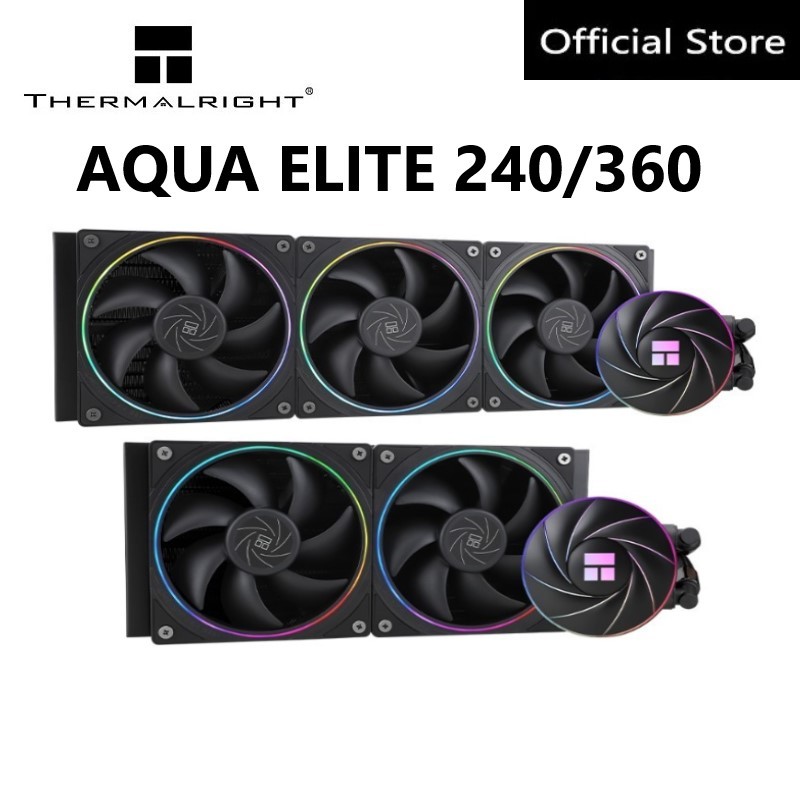 Thermalright AQUA ELITE BLACK 240/360 CPU Liquid Cooler Integrated ...