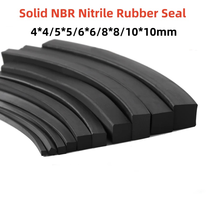 5Meter Black Solid NBR Nitrile Rubber Seal Gasket Strip Cord Square ...