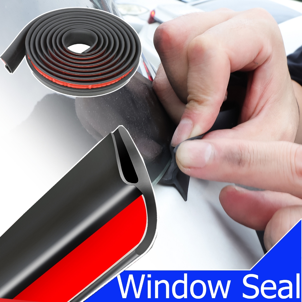 4M Universal Rubber Weather Seal Strip – Self-Adhesive Windshield Edge Trim For Car SUV 4WD