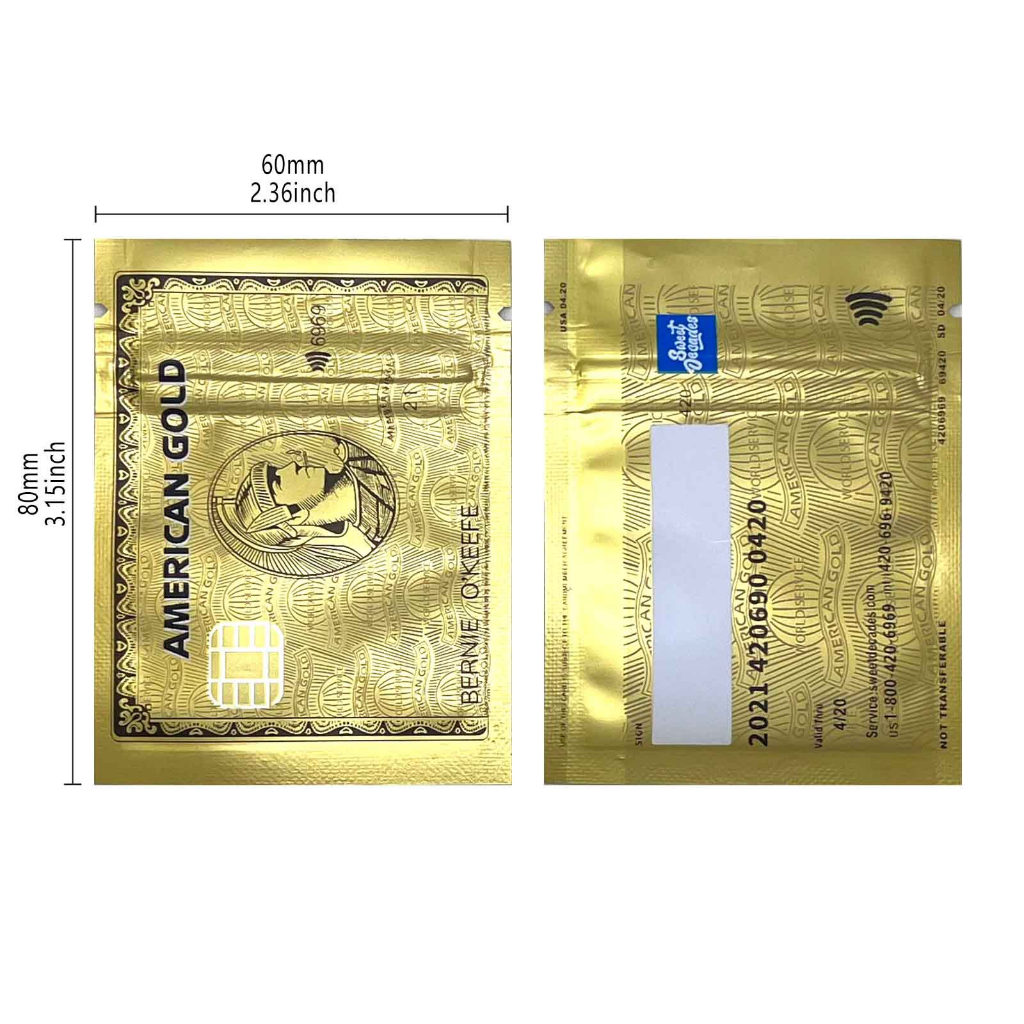 100Pcs Hologram cartoon candy bag holographic ziplock CBD gift pouches ...