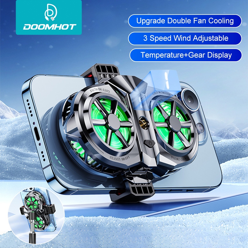 DoomHot Phone Cooler Semiconductor Double Cooling Turbofan Mobile Phone ...