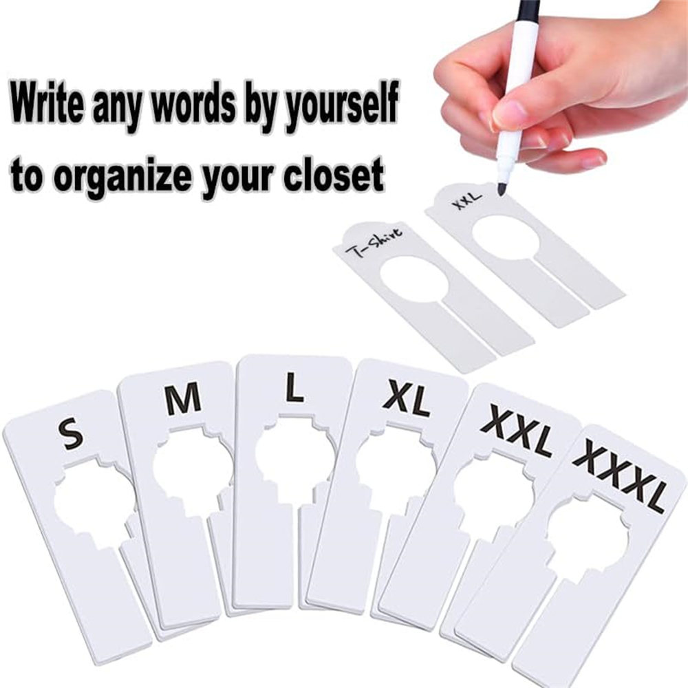 White Plastic Clothing Size Label Square Partition Board Handwritten ...
