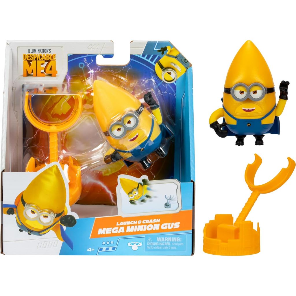 Minions Despicable Me 4 Launch & Crash Mega Gus Action Figure 