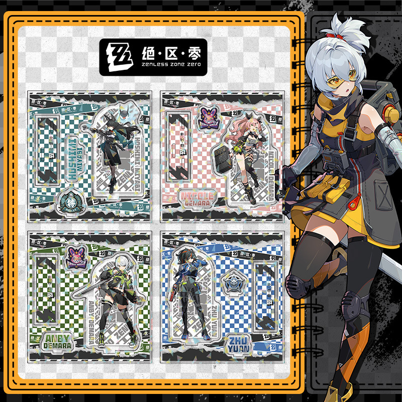 Game Zenless Zone Zero stand 3 in1 Ellen Hoshimi acrylic standing card ...