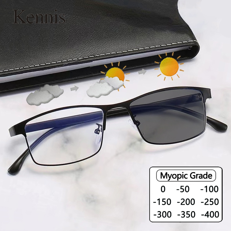 Anti Blue Light Glasses Photochromic Sunglasses Men Women Transition Lens Classic Rectangular Uv 400 Protection | Singapore