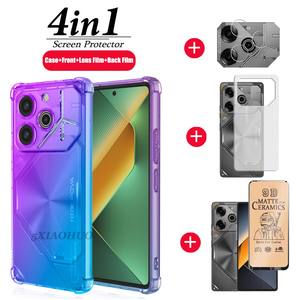 4in1 For Tecno Pova 6 Pro Shockproof Phone Case for Tecno Pova 6 case ...