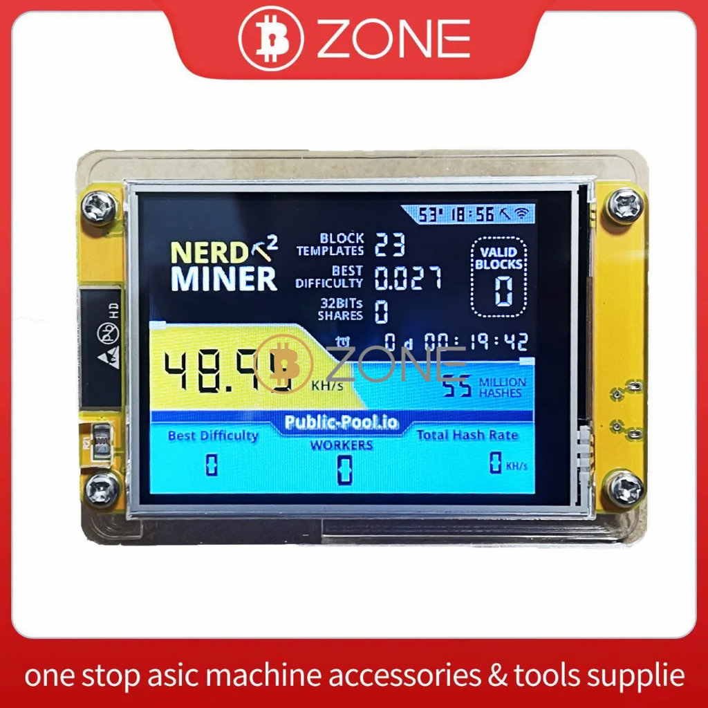 NerdMiner V2 ESP32-2432S028R Hashrate 49K/S 2.8 Inch Smart Display ...