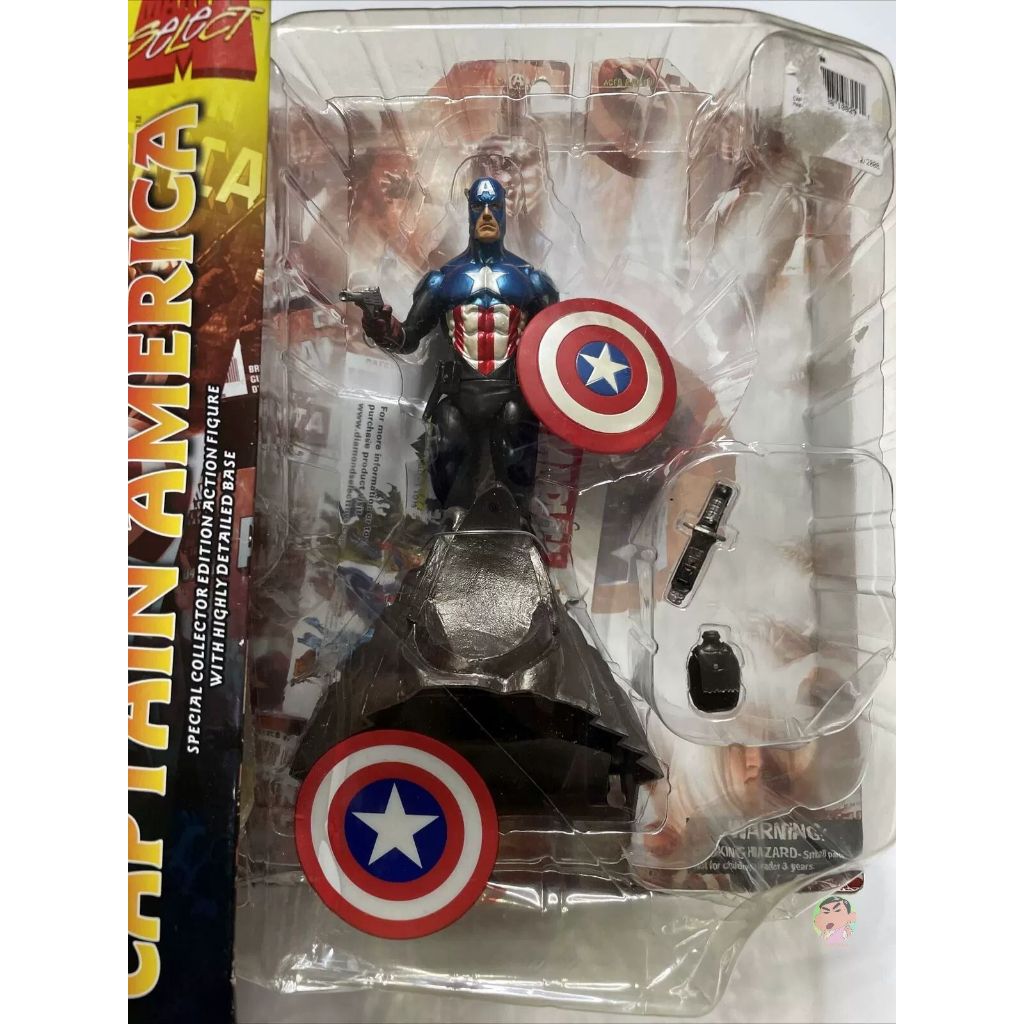 Marvel Diamond Select Bucky Barnes as Captain America Figure, Hobbies