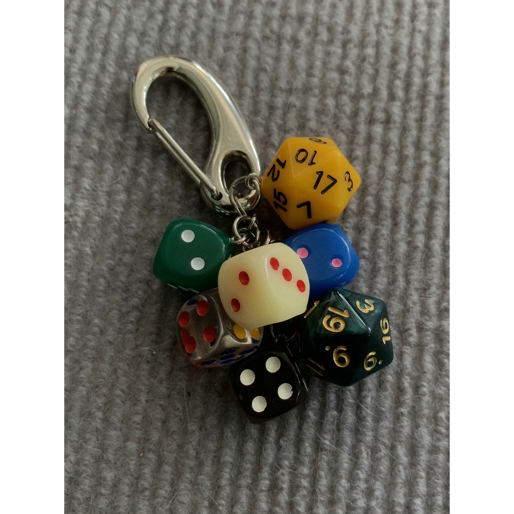 Miu Style Niche Design Unique Fashionable Good Luck Dice Beaded ...