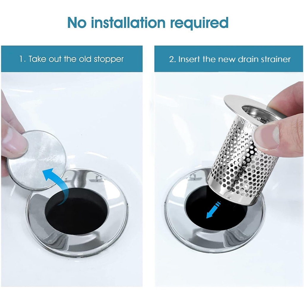 Stainless Steel Sink Filter Anti Blocking Floor Drain Filter Bathroom ...