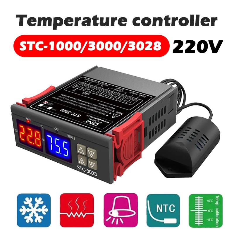 Yuuinnter STC-3000 110V-220V 30A Termostato Con Termostato Digitale Per Pressa Con Strumento Di Controllo Del Sensore