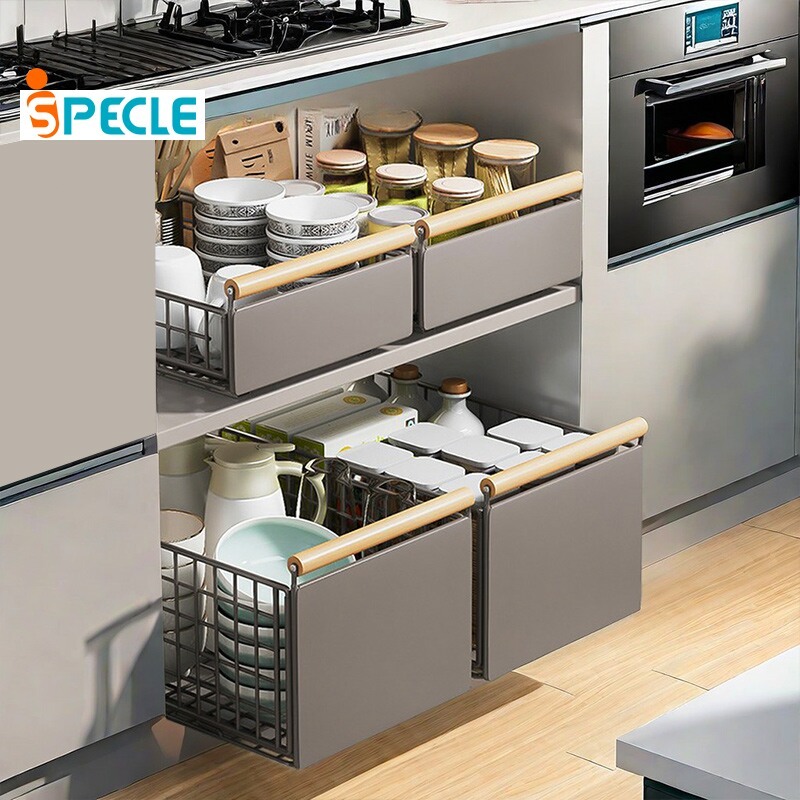 iSPECLE【Recommend】Folding Pull-out Basket for Kitchen Dish Racks ...