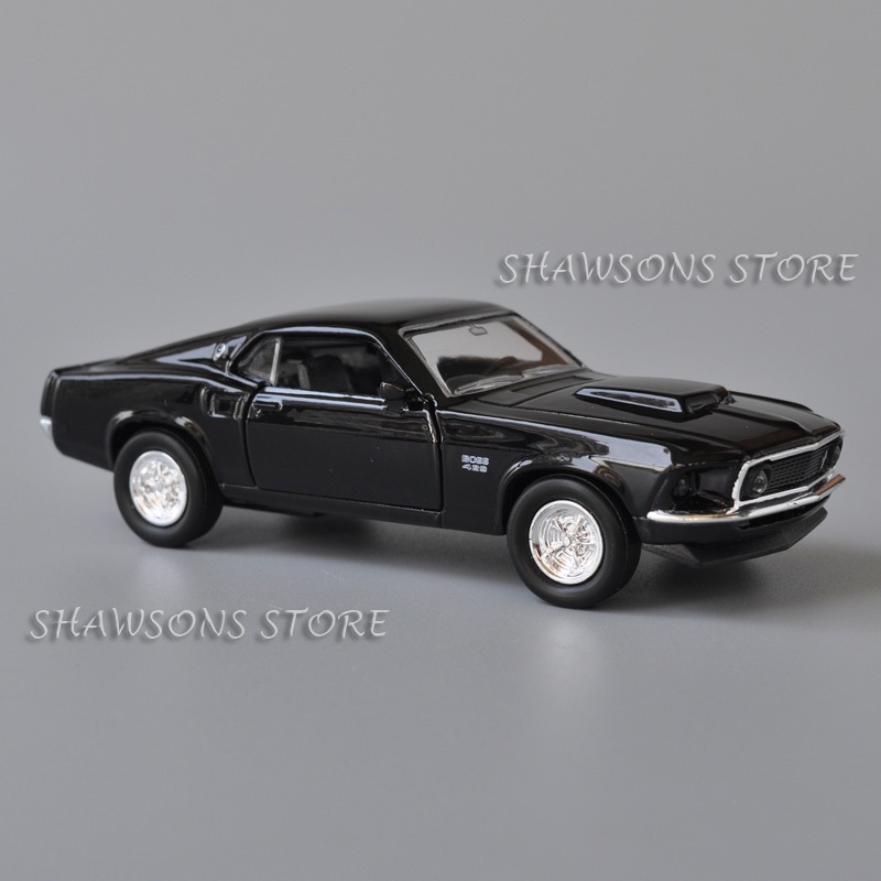 Welly 1/18 – Ford Mustang Boss 1969 – Diecast Rouge Et Noir – Modèle 12516W – Occasion