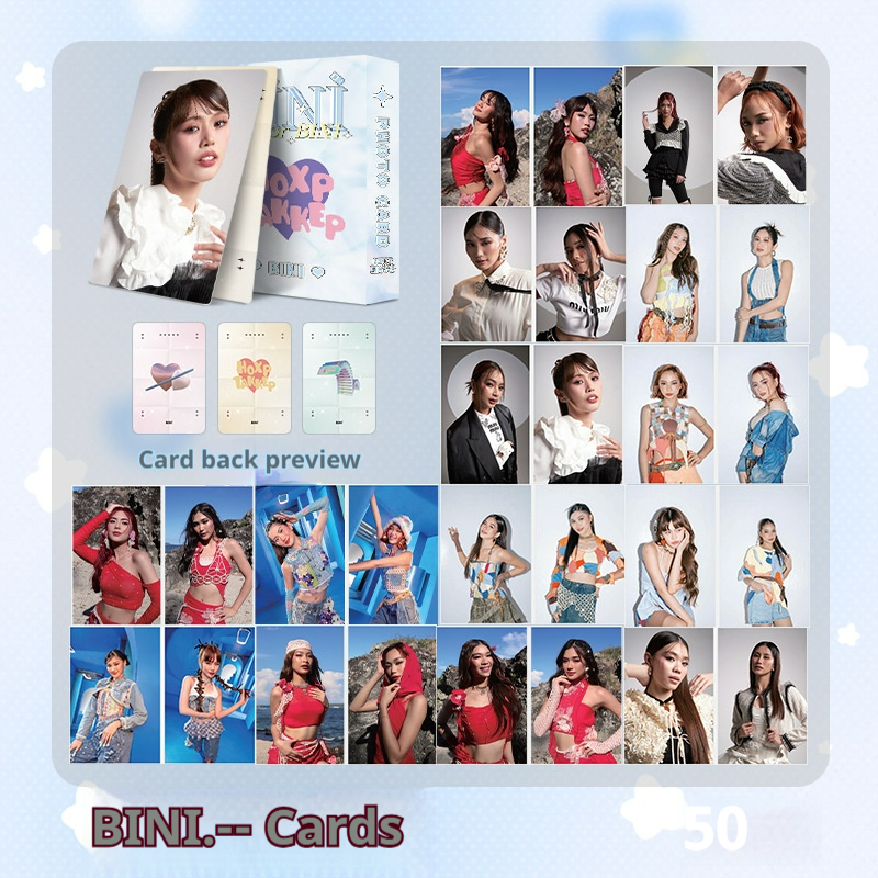 Philippines BINI Small Card Box 50 Pieces 57x86mm Actress Girl Group ...