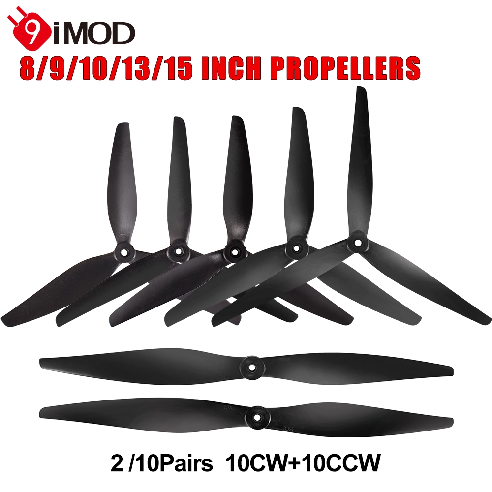 9IMOD 2/10Pairs Propellers 7/8/9/10/13/15inch 2/3Blades for RC FPV ...