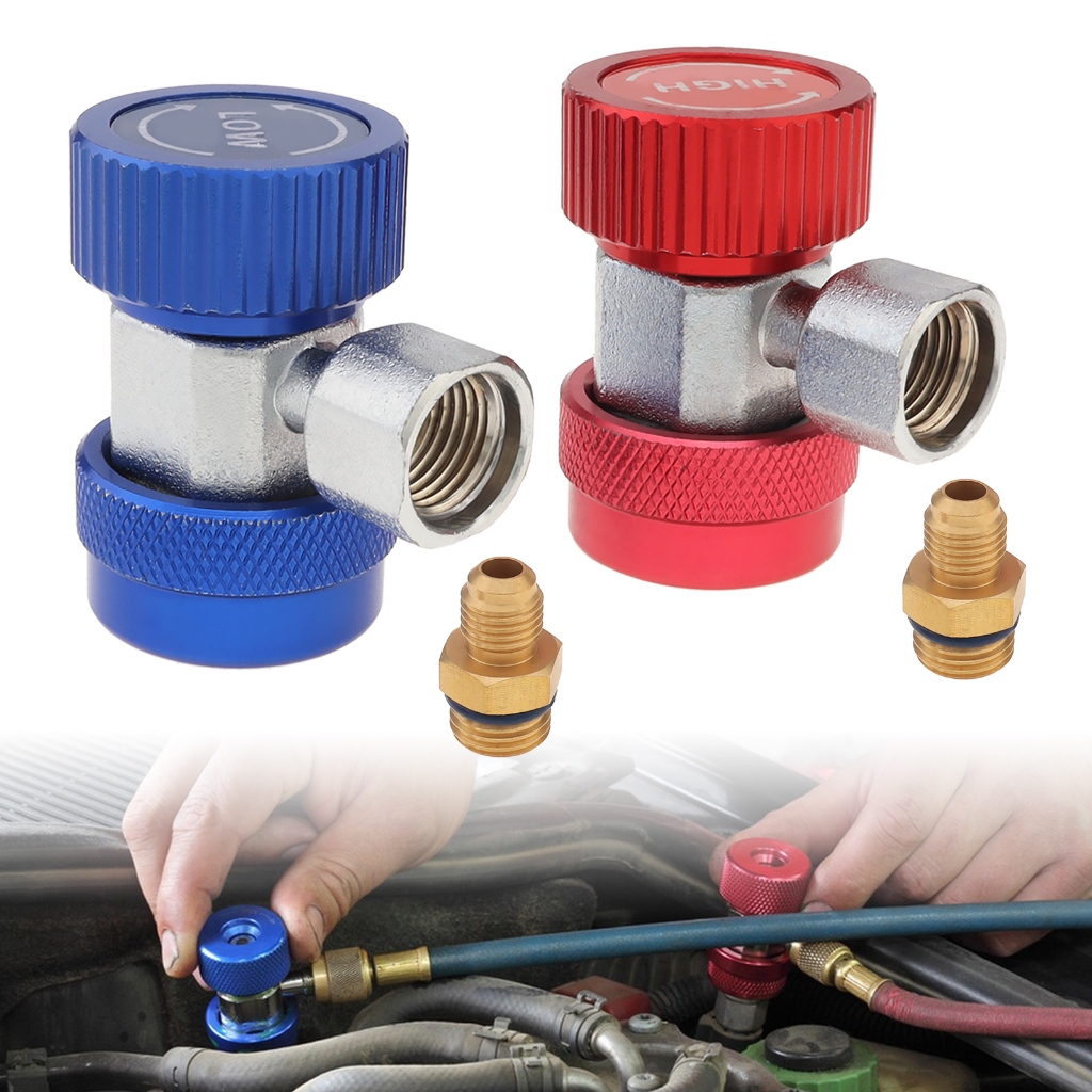 R134A Quick Coupler Adapter Kit for Standard Auto Air Conditioner ...