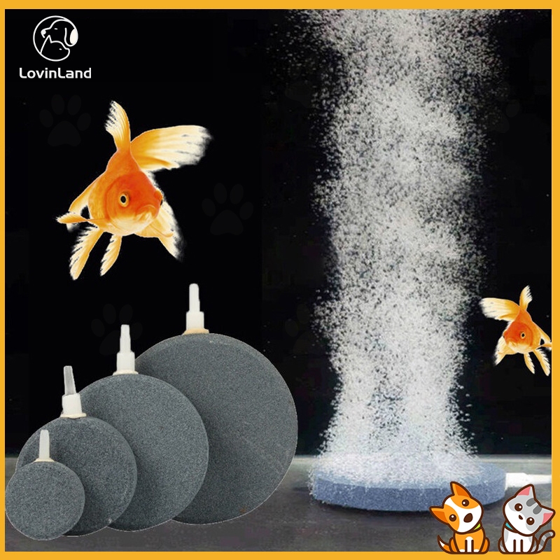 Lovinland Aquarium Air Stone Disk Bubbles Fish Tank Pond Pump Aeration ...