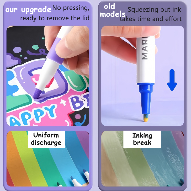 12/48/60/80 Colors DIY Acrylic Marker Pen Set Highlighter Markers ...