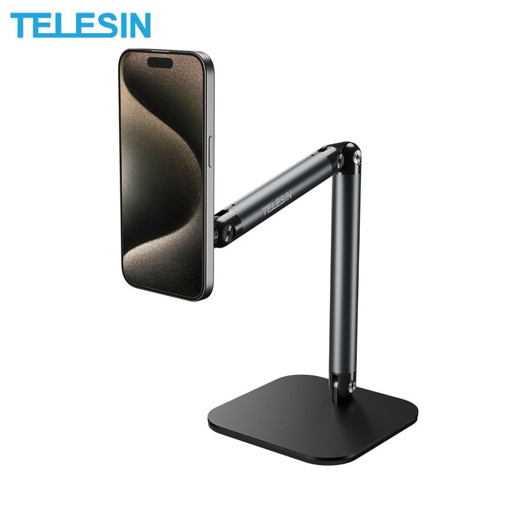 TELESIN 360° Foldable Stand Magnetic Phone Bracket Aluminum Alloy Rod ...