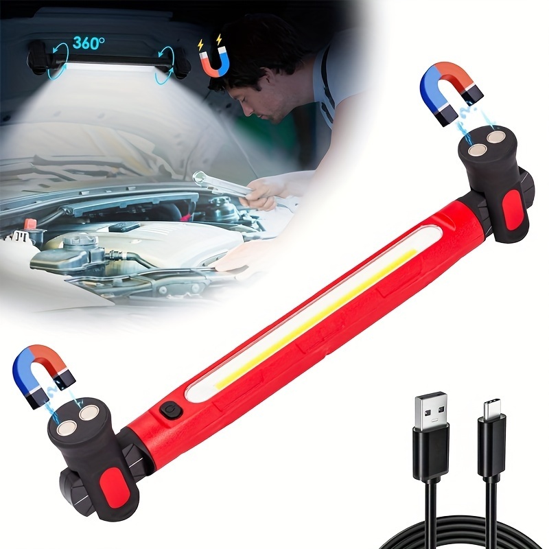 COB Work Light for Mechanic, Rechargeable Underhood Working Light Bar ...