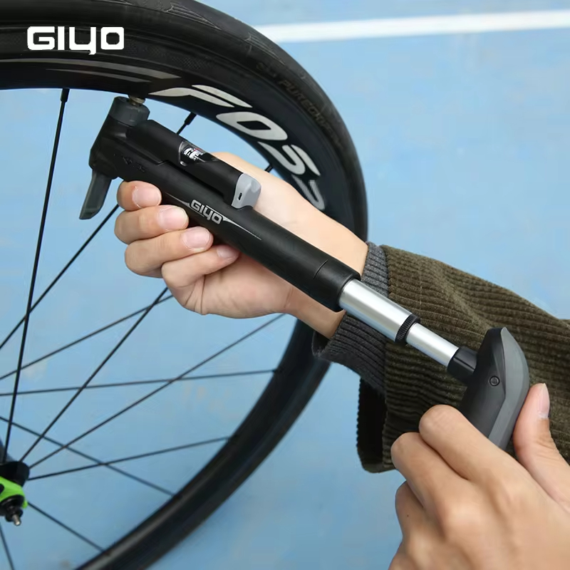 GIYO Portable 120Psi Bike Pump Aluminum Alloy Bicycle Hand Air Pump 