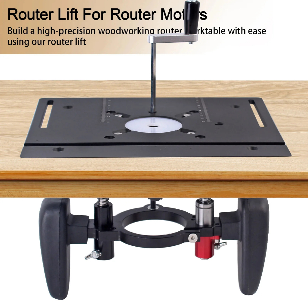 Router Lift Kit W/ Aluminum Router Plate for 65mm Diameter Motors ...