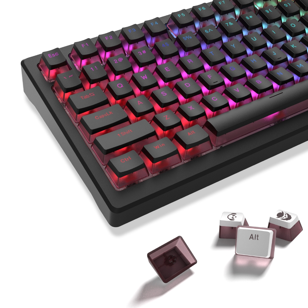 165 Keys Pudding Keycaps OEM Profile Double Shot PBT Key Cap Custom ...