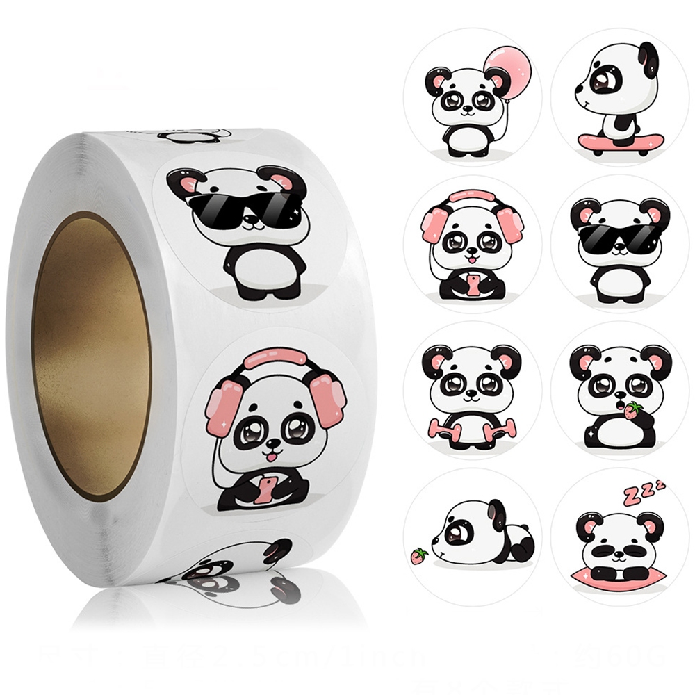 500pcs Cute Cartoon Panda Stickers Reward Sticker for Kids Gift ...
