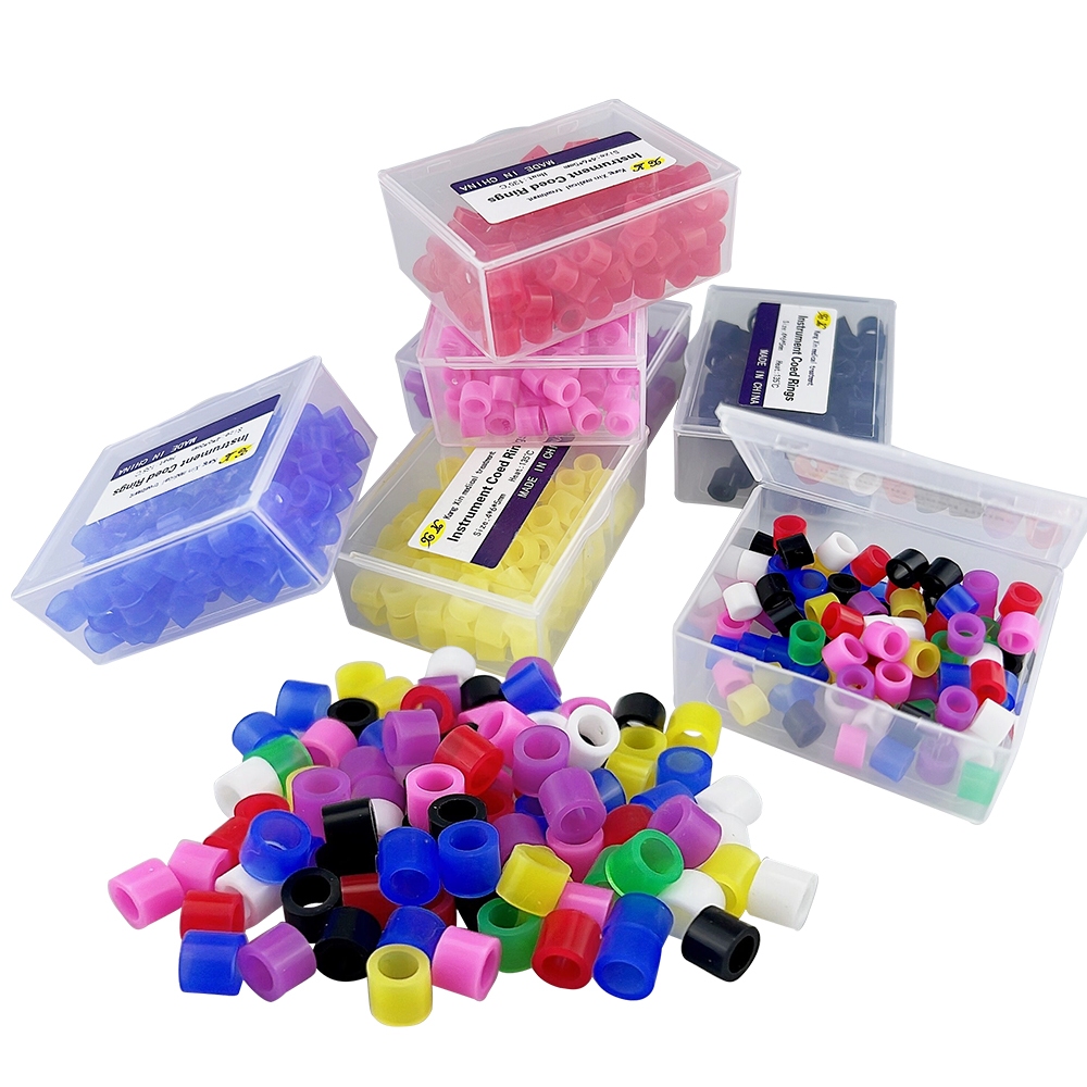 100Pcs/box Dental Identification Circle Multi-Color Code Rings ...