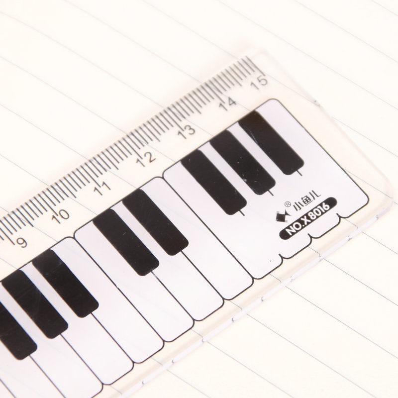 Pupil Piano Transparent Supply Ruler 15cm Feet Note Ruler 15cm Ruler ...