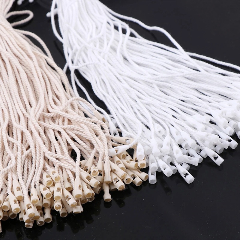 100pcs String Snap Lock Pin Plastic Tag Loop Tie Fasteners Hang Tag ...