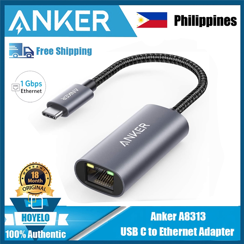 Anker USB C to Ethernet Adapter, PowerExpand USB C to Gigabit Ethernet ...