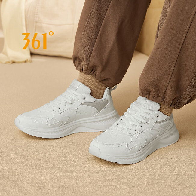 361 Degrees Men Sports Shoes Light Leather Retro Soft Elastic Casual Daddy  Shoes 672436713