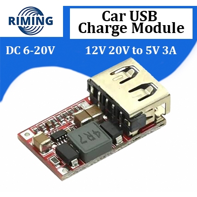 DC 6-20V 12V 20V to 5V 3A Car USB Charge Module DC Buck Step down ...