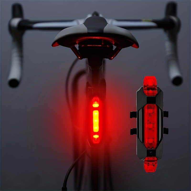 Ultra Bright LED Rear Bike Tail Light 4 Modes Flashing Safety Warning ...