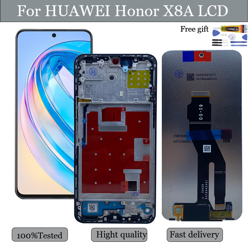 For Honor X8a CRT-LX1 CRT-LX2 CRT-LX3 LCD Display Touch Screen ...