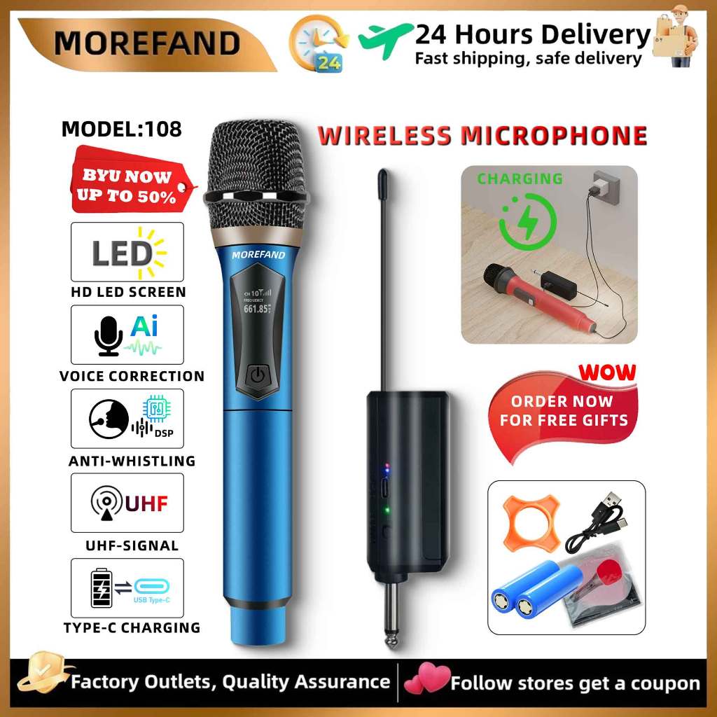 Mobile microphone, -professional wireless microphone UHF handheld ...