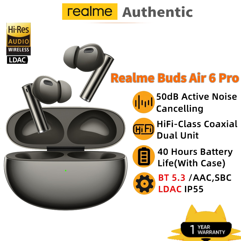 Realme Buds Air 6 Pro True Wireless Earphone 50dB Active Noise ...