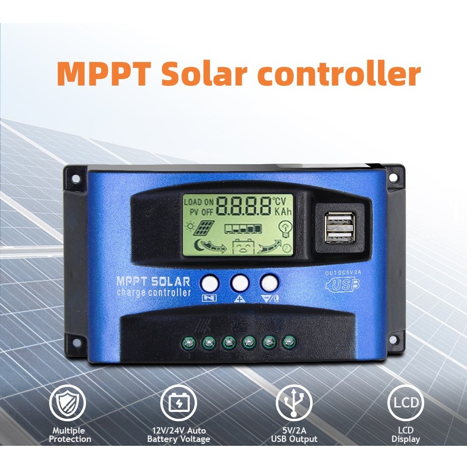 Controller Solare MPPT 100A - Regolatore Carica 12V/24V Con Doppio USB, Per Batterie Gel E Sigillate - Foto 13