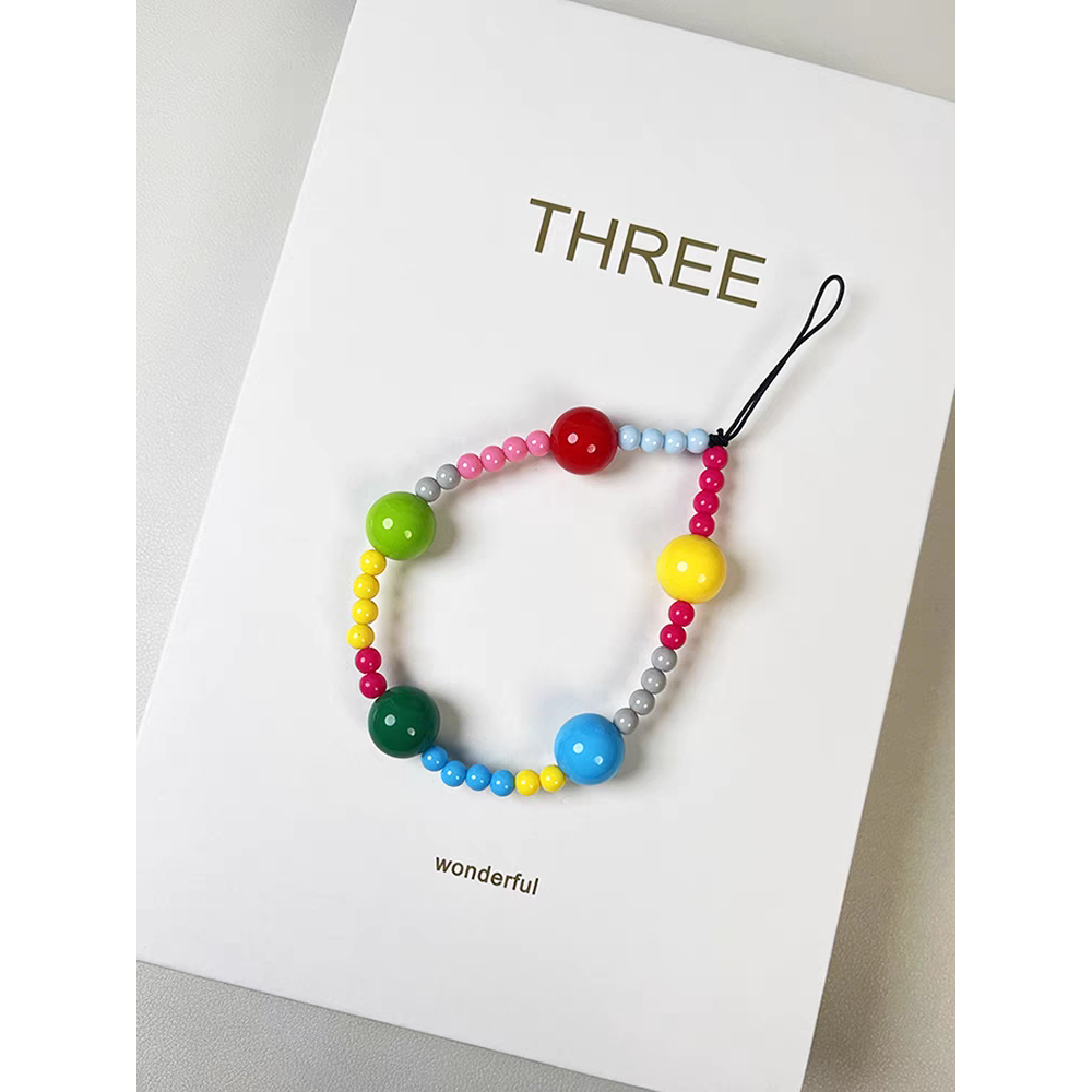 Creative Colorful Bead Bracelet Phone pendant SJZJ_voghion.com