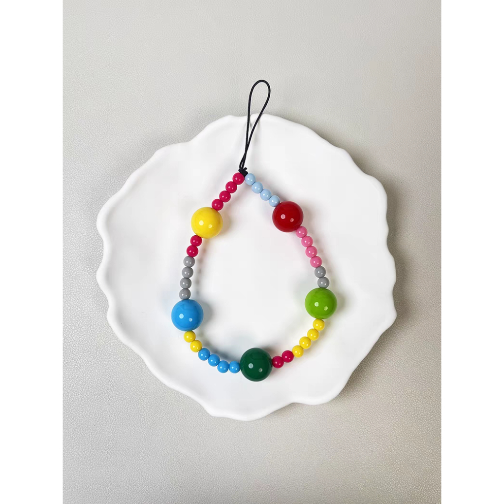Creative Colorful Bead Bracelet Phone pendant SJZJ_voghion.com