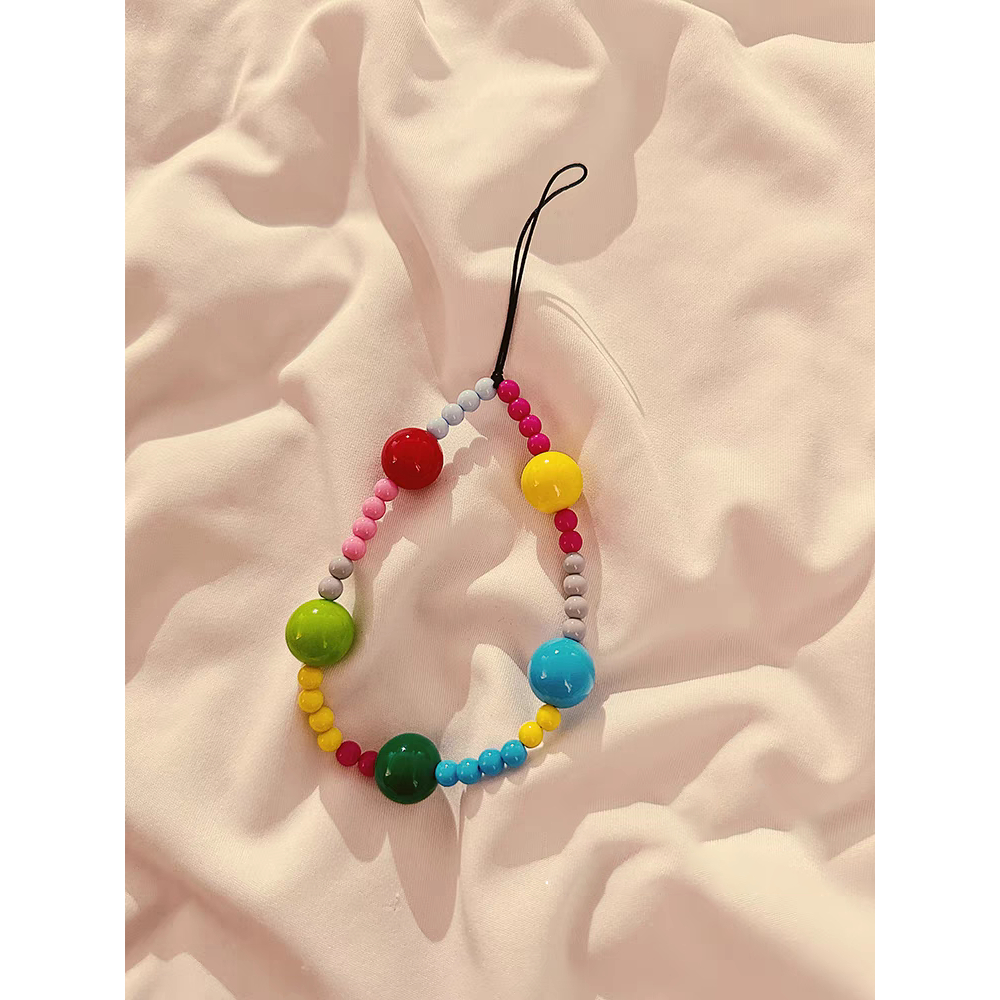 Creative Colorful Bead Bracelet Phone pendant SJZJ_voghion.com
