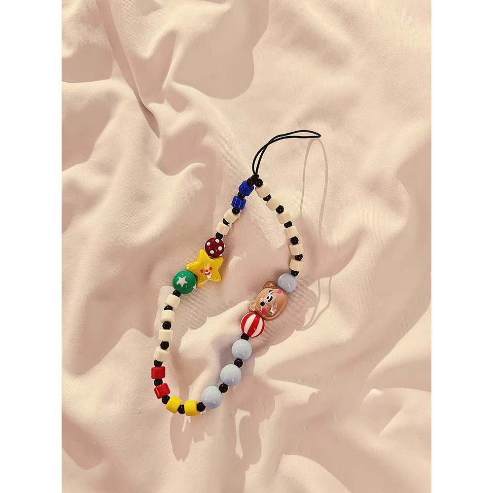 Creative Colorful Bead Bracelet Phone pendant SJZJ_voghion.com