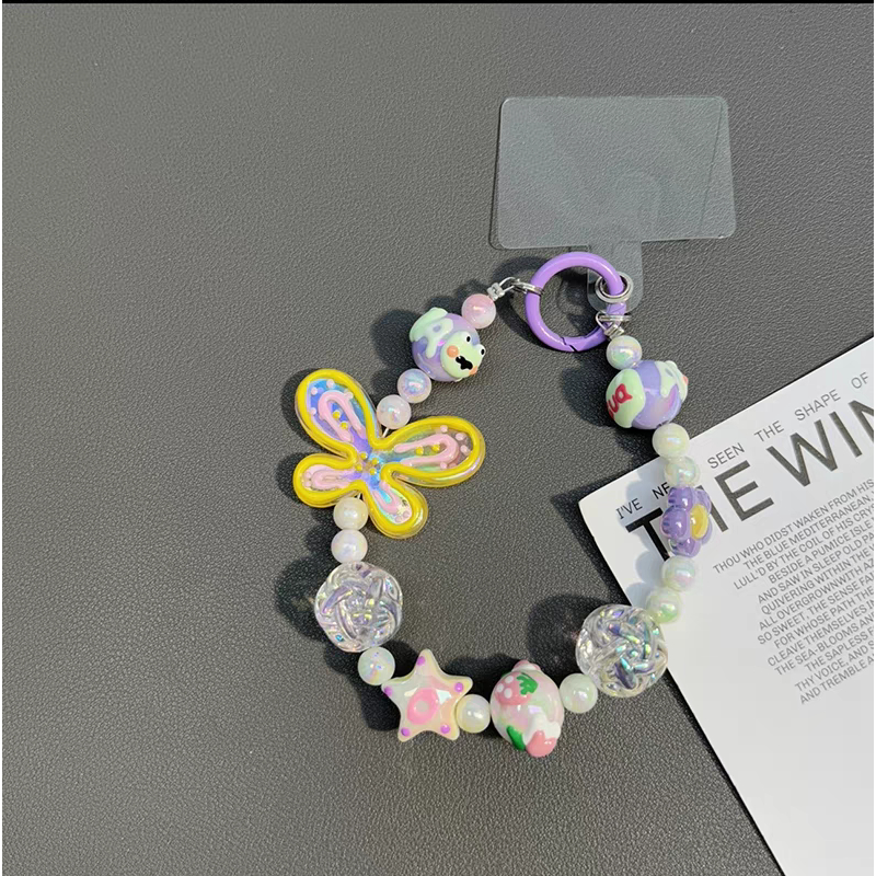 Beautiful Butterfly Charm Bracelet Phone pendant_voghion.com