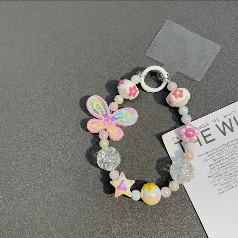 Beautiful Butterfly Charm Bracelet Phone pendant_voghion.com