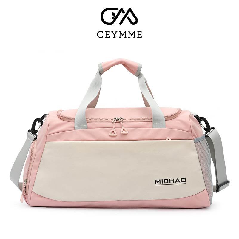 CEYMME Large Capacity Waterproof Travel Bag Gym Bag for Women Shoulder Bag  Fitness Duffel Bags with shoes compartment