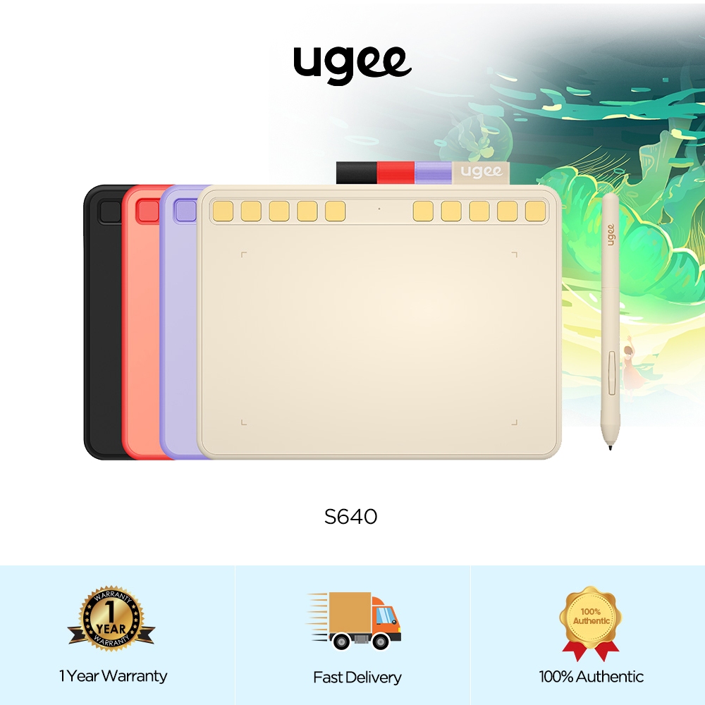 UGEE S640 Drawing Tablet Graphic Tablet Support Android Device Pen ...