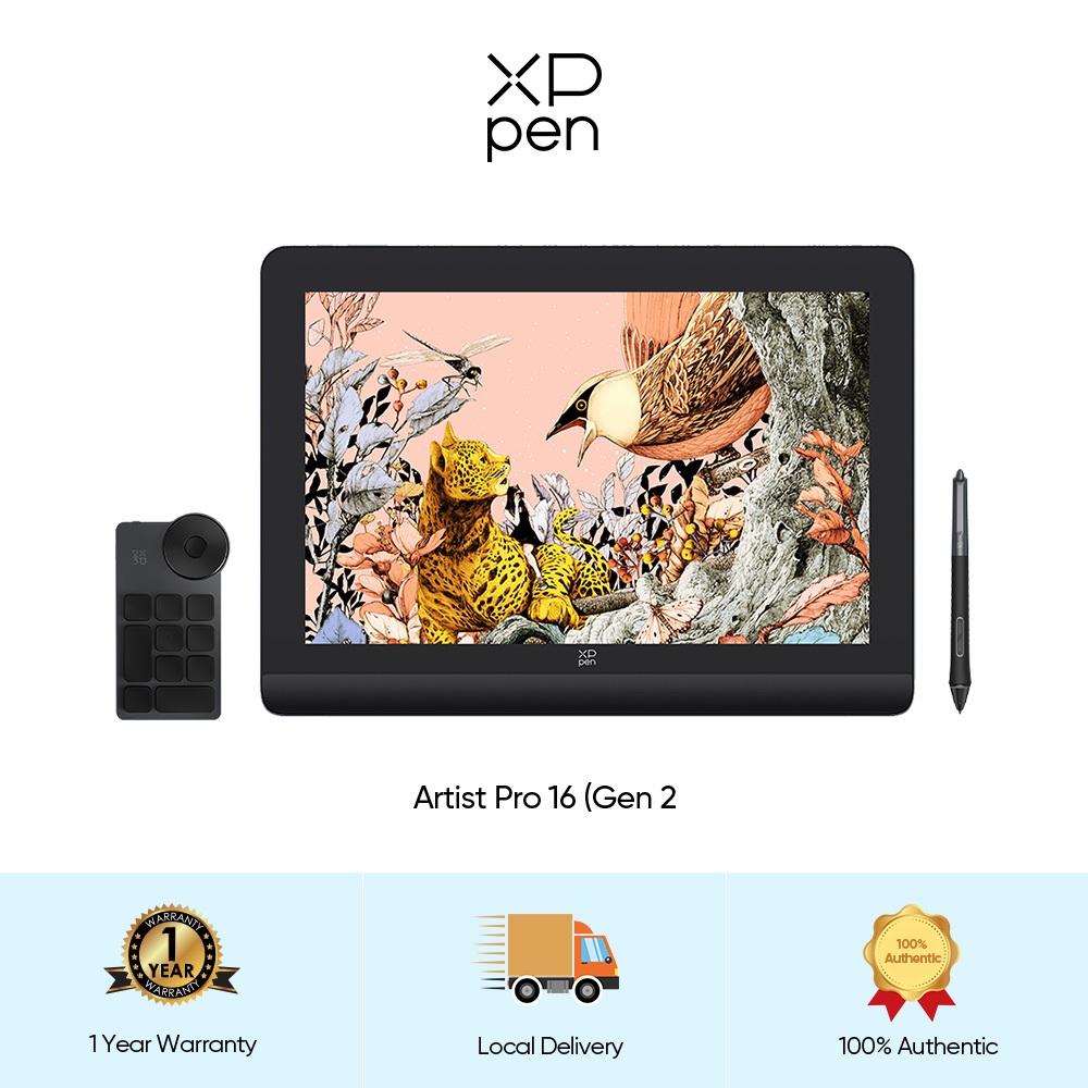 XPPen Artist Pro 16 (Gen 2) Graphics Tablet Monitor 16-inch Drawing ...