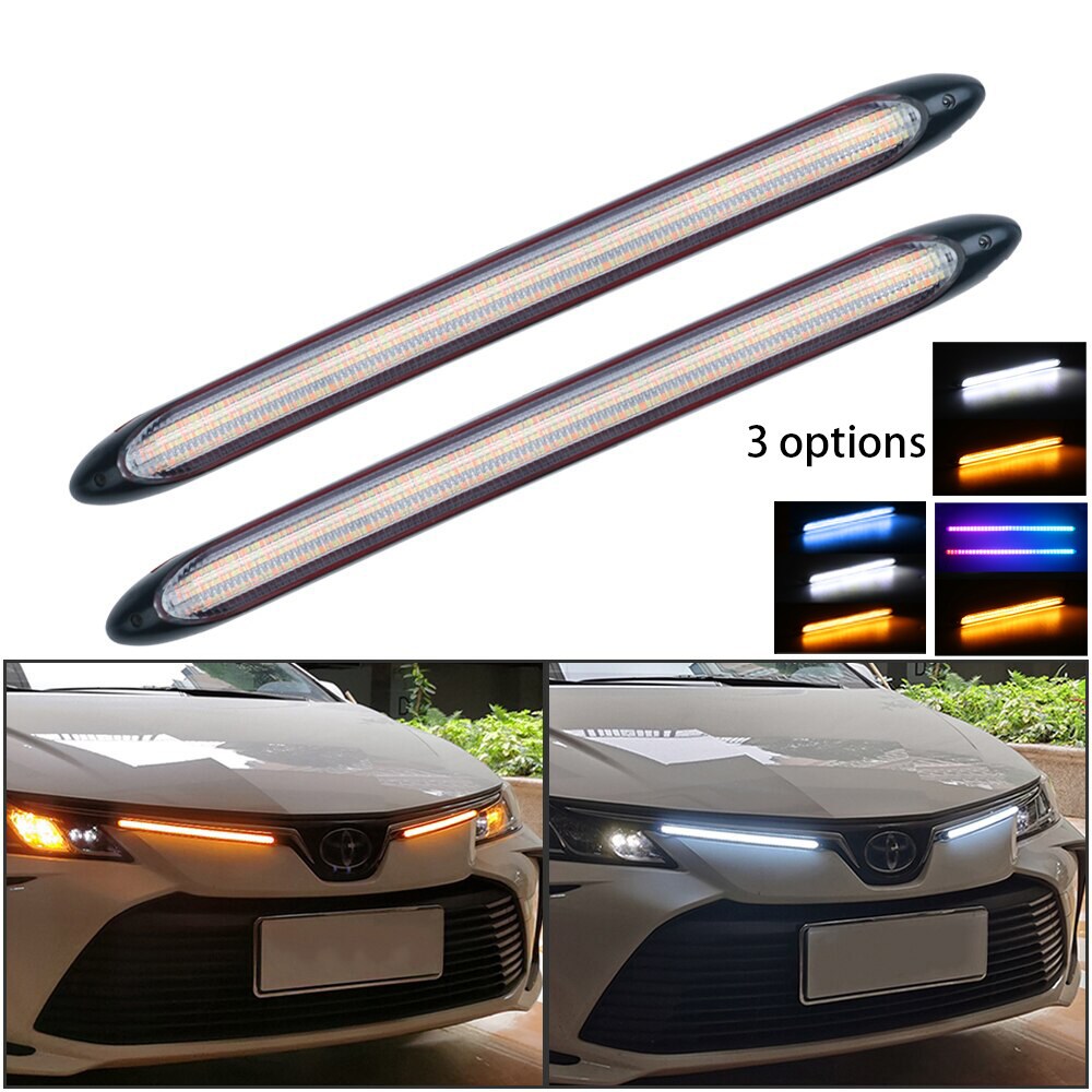 【The price is very cheap, shipped from stock】1pair 12V Super Bright DRL ...