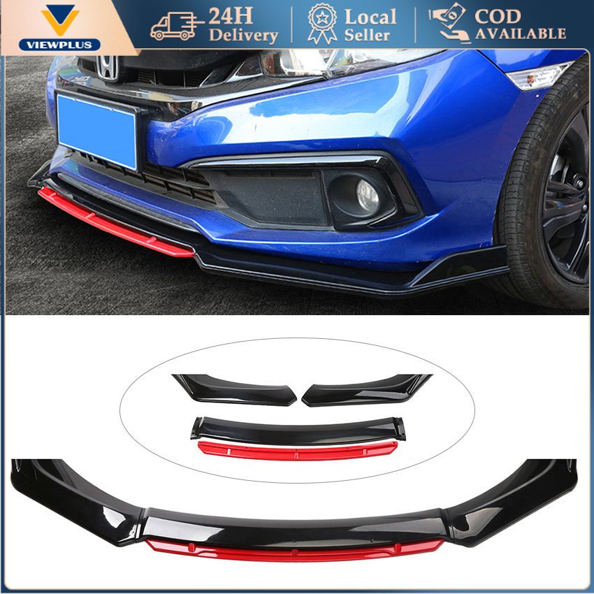 4PCS/Set Universal Car Front Lip Chin Bumper Lip Body Kit Spoiler ...